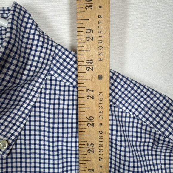 Ralph Lauren Mens Blue Gingham Check Button Down Shirt Classic Fit - Picture 5 of 8